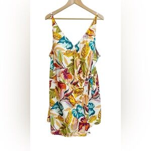 Susan Graver Soleil Wrap Swim Dress Size 28W